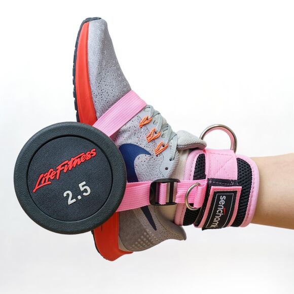 SERICHAMK DUMBBELL FOOT ATTACHMENT PINK 2PC - NEW (SEE PHOTOS) - Picture 2 of 4